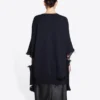 Destroyed V-Neck Knit Sweater “Navy” 696091T16420414