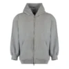 Distressed Cotton-Jersey Zip-Up Hoodie “Grey” 744454TOVV91241