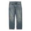 Distressed Straight-Leg Jeans “Blue” 745149THW254245