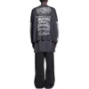 Diy Metal Long Sleeve Medium Fit T-Shirt “Black White” 699191TPVO31569