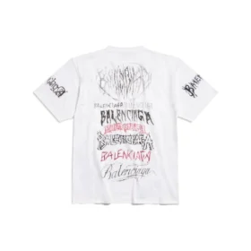 Diy Metal T-shirt “White Black Red” 641675TPVO29065