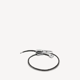 Diy zip bracelet in shiny silver/antique silver/black Diy zip bracelet in shiny silver/antique silver/black