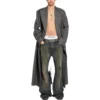 Double Breasted Check Coat “Black Grey” 704488TMU021070