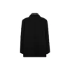 Double Collar Wool-Blend Coat “Black” 626314TIU071000