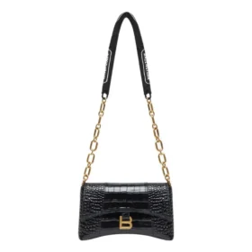 Downtown Xs Shoulder Bag Crocodile Embossed “Black” 6891212106F1090