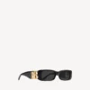 Dynasty rectangle sunglasses in black Dynasty rectangle sunglasses in black
