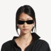 Dynasty rectangle sunglasses in black Dynasty rectangle sunglasses in black