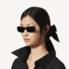 Dynasty rectangle sunglasses in black Dynasty rectangle sunglasses in black