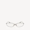 Editorial oval sunglasses in silver