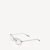 Editorial oval sunglasses in silver