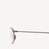 Editorial oval sunglasses in silver