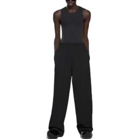 Elastic Waist Straight Leg Pants “Black” 743903TNT391000