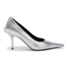 Embossed Square Knife Pumps “Silver” 572879WBB208100