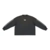 Embroidered BB Sleeve Crewneck Sweater “Washed Black White” 699191TMVG79034