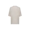 Embroidered Logo Alphabet Short Sleeve Gray White 641532TJVA99054
