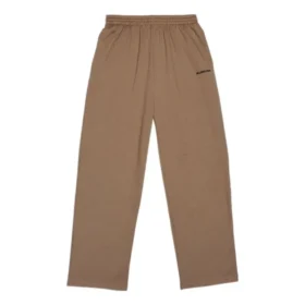 Embroidered Logo Cotton Jogging Pants “Brown” 674594TMVF57761