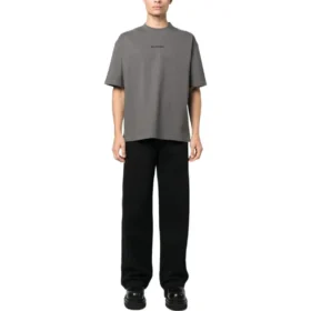 Embroidered-Logo Cotton T-shirt “Grey” 612966TNVG91300