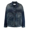 Embroidered Logo Denim Jacket “Blue” 671889TJW754021