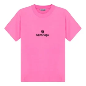 Embroidered Round Neck Short Sleeve Pink 612964TJVD95764