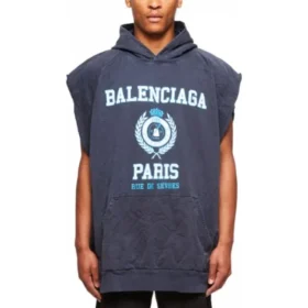 Est. 1917 College Logo Oversized Sleeveless Hooded Sweatshirt “Navy” 697875TMV964140 Est. 1917 College Logo Oversized Sleeveless Hooded Sweatshirt “Navy” 697875TMV964140