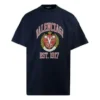 Est. 1917 College Logo Print Cotton T-Shirt “Black” 676589TLV898067