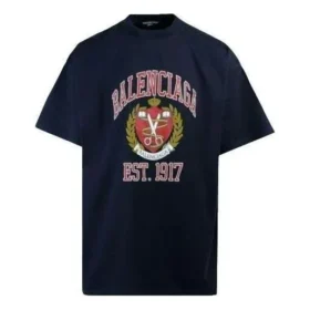 Est. 1917 College Logo Print Cotton T-Shirt “Black” 676589TLV898067