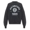 Est. 1917 College Logo Print Crewneck Sweatshirt “Washed Black” 697869TMV991000
