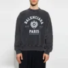 Est. 1917 College Logo Print Crewneck Sweatshirt “Washed Black” 697869TMV991000