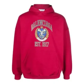 Est. 1917 College Logo Print Hoodie Wide Fit “Red” 675003TLV906163