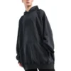 Fashion Institute Oversized Hoodie “Washed Black” 697879TMVK18190