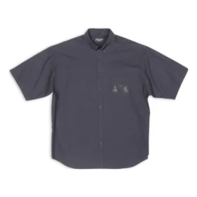 Fashion Institute Short Sleeve Shirt Large Fit “Dark Grey” 703846TYB181270