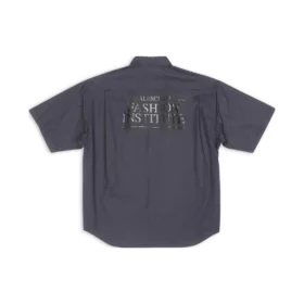 Fashion Institute Short Sleeve Shirt Large Fit “Dark Grey” 703846TYB181270