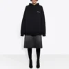 Fleece Sports Hoodie Black 641529TJVE51000