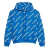 Full Print Alphabet Logo hooded Drawstring Hoodie Blue 612959TIV715011