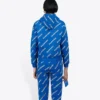 Full Print Alphabet Logo hooded Drawstring Hoodie Blue 612959TIV715011