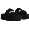 Furry Platform Slides “Black” 762826W2DO11096