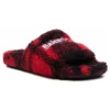 Furry Slides “Fake Fur Red Black” 654261W2F21