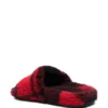 Furry Slides “Fake Fur Red Black” 654261W2F21