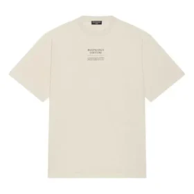 FW21 Couture Boxy Alphabet Printing Round Neck Pullover Short Sleeve Beige 651795TJV900905