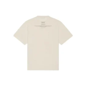 FW21 Couture Boxy Alphabet Printing Round Neck Pullover Short Sleeve Beige 651795TJV900905