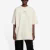 FW21 Couture Boxy Alphabet Printing Round Neck Pullover Short Sleeve Beige 651795TJV900905