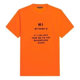 FW21 Elastic Slim Fit Short Sleeve Orange 661705TKVH57513