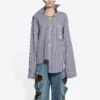 FW21 Stripe Long Sleeved Shirt Dark-Blue 663034TIM368502