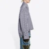 FW21 Stripe Long Sleeved Shirt Dark-Blue 663034TIM368502