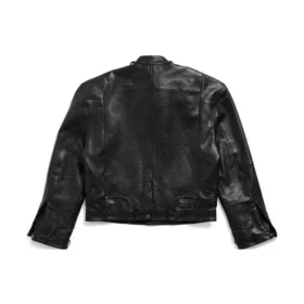 FW23 Deconstructed Zip Up Jacket “Black Soft Buffalo Skin” 768749TMS031000