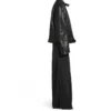 FW23 Deconstructed Zip Up Jacket “Black Soft Buffalo Skin” 768749TMS031000