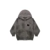 Gaffer Heavy Washed Zip-Up Hoodie Small Fit “Grey” 720424TNVK51227