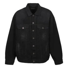 Gaffer Taped Political Campaign Denim Jacket “Black” 724651TNW111700
