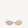 Gossip oval af sunglasses in dark ruthenium/brown Gossip oval af sunglasses in dark ruthenium/brown