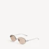 Gossip oval af sunglasses in dark ruthenium/brown Gossip oval af sunglasses in dark ruthenium/brown